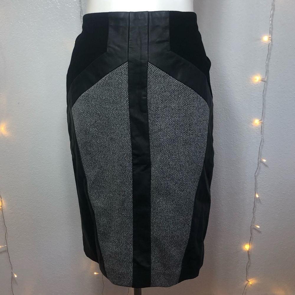 Ann Taylor Black leather skirt!